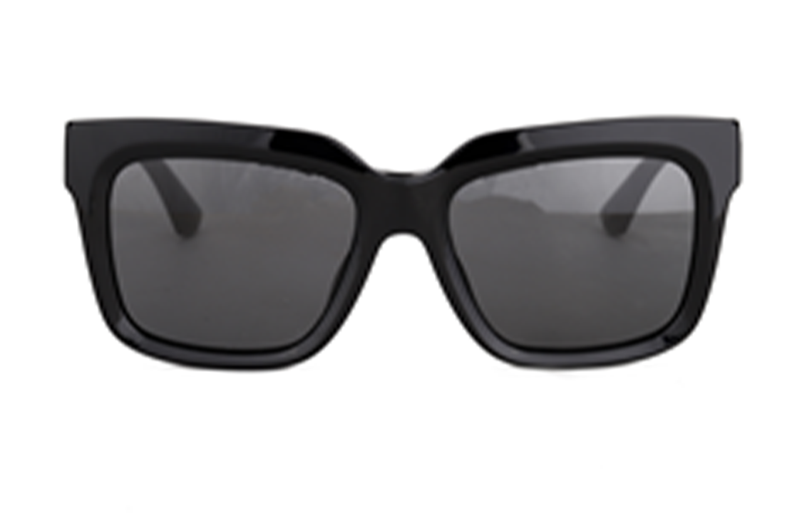 Lookbook Burberry 不規則造型太陽眼鏡 黑色 男女情侶款 Logo 鏡腳設計。 OBE4419F-300187