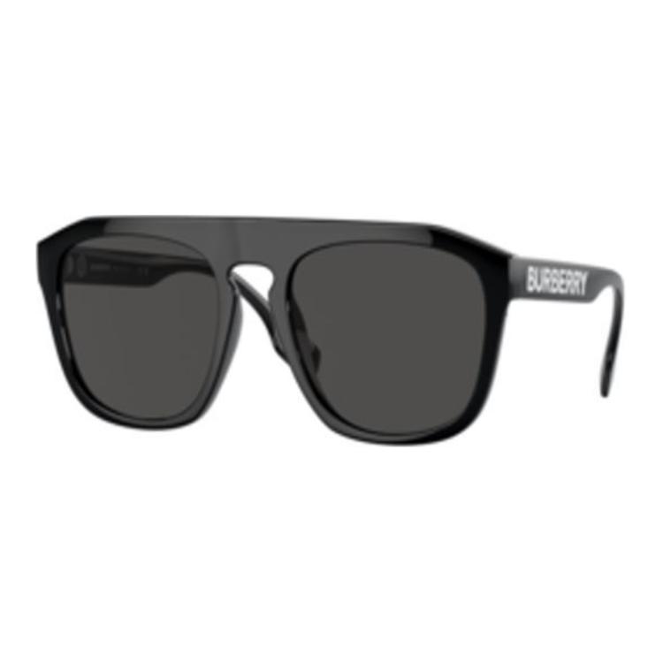 Burberry Irregular Sunglasses with Logo Temple Men’s Black 0BE4396U30018757
