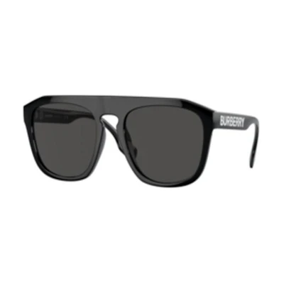 Burberry Irregular Sunglasses with Logo Temple Men’s Black 0BE4396U30018757