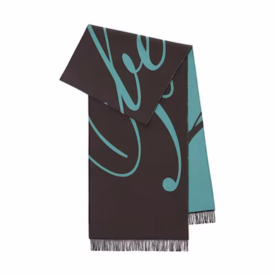 Burberry Jacquard Woven Dual-Sided Fringe Wool Scarf Brown Unisex Couple Style 80791751