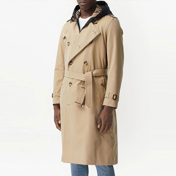 Lookbook Burberry Kensington Heritage Double-Breasted Trench Coat Beige . 80458611