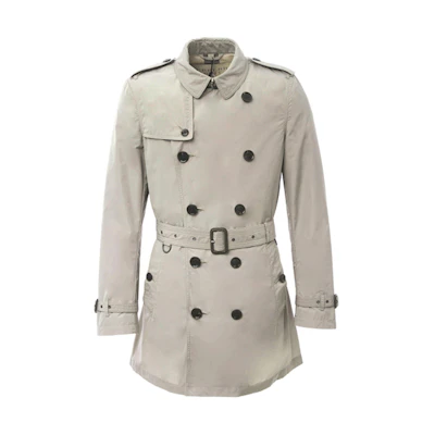 Burberry Khaki Double-Breasted Trench Coat with Belt 38011481