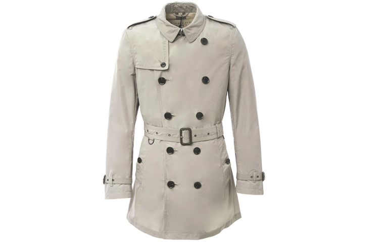 Burberry Khaki Double-Breasted Trench Coat with Belt 38011481 圖 2