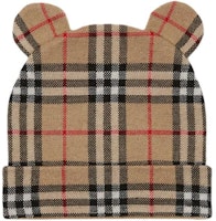 Burberry Kids Brown Check Wool Nylon Stretch Beanie Hat. 80702621 Burberry Kids Brown Check Wool Nylon Stretch Beanie Hat. 80702621