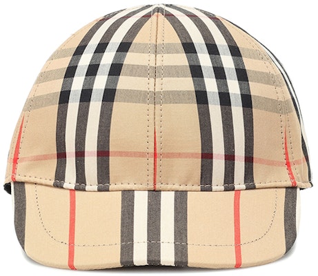 Burberry 兒童經典格紋純棉棒球帽 8015737 Shop Burberry 兒童經典格紋純棉棒球帽 8015737