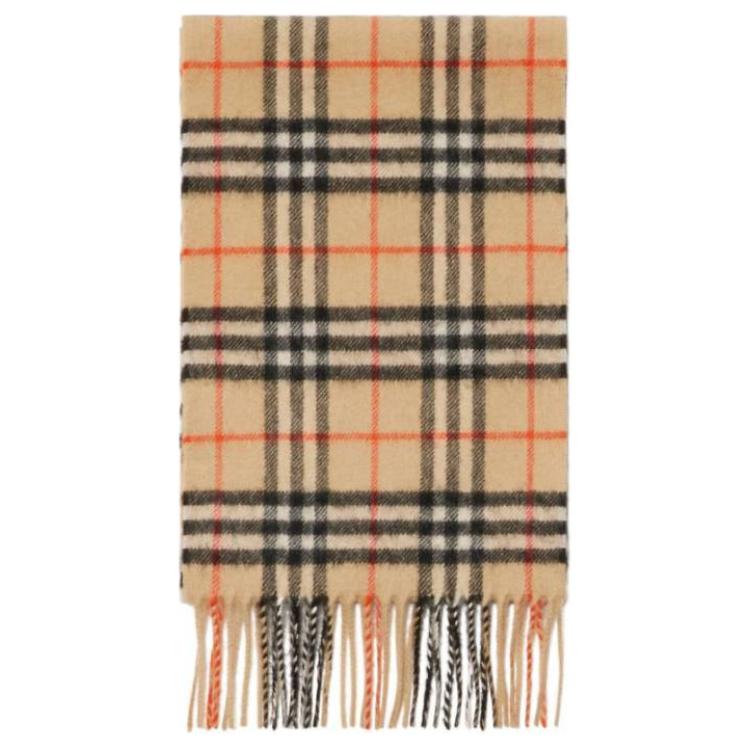 Burberry Kids Striped Cashmere Scarf in Khaki. 8089369B9368 圖 3