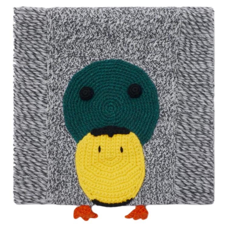 Burberry Kids Woven Wool Knit Scarf Gray 80893811 圖 3