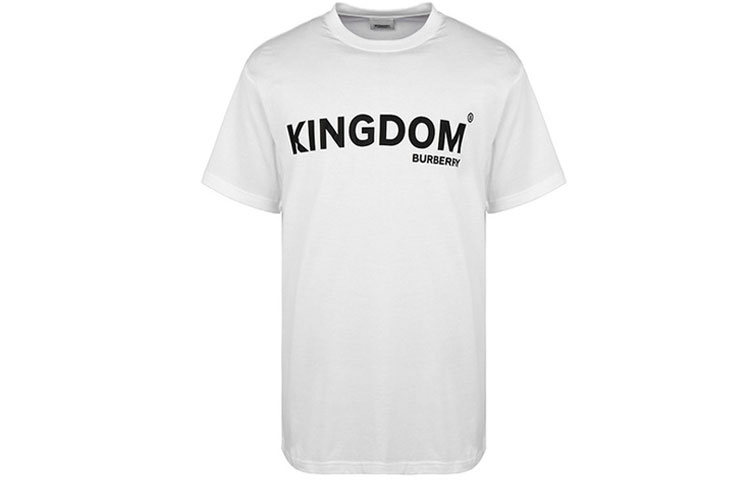 Burberry Kingdom Logo Print Cotton T-Shirt White 80104381