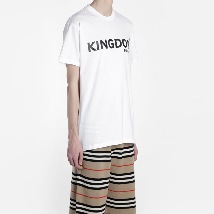 Burberry Kingdom Logo Print Cotton T-Shirt White 80104381 圖 6