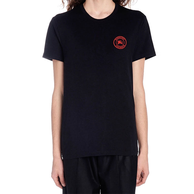 Burberry Knight Logo Plain Black Unisex T-Shirt 80078141 圖 6
