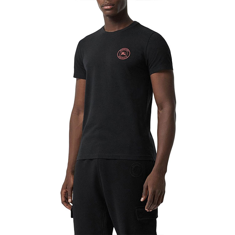 Burberry Knight Logo Plain Black Unisex T-Shirt 80078141 圖 8