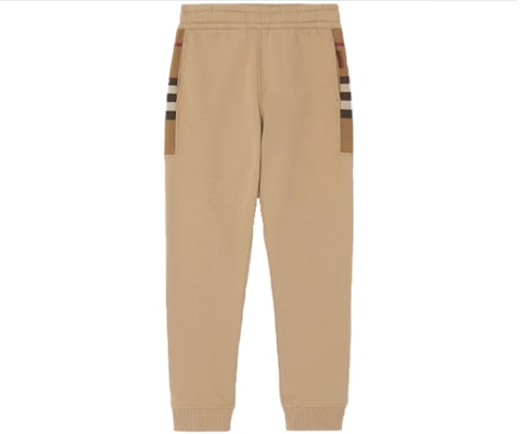 Pantalones jogger Burberry de punto con patrón de cuadros laterales en camel. 80450141 Buy Pantalones jogger Burberry de punto con patrón de cuadros laterales en camel. 80450141