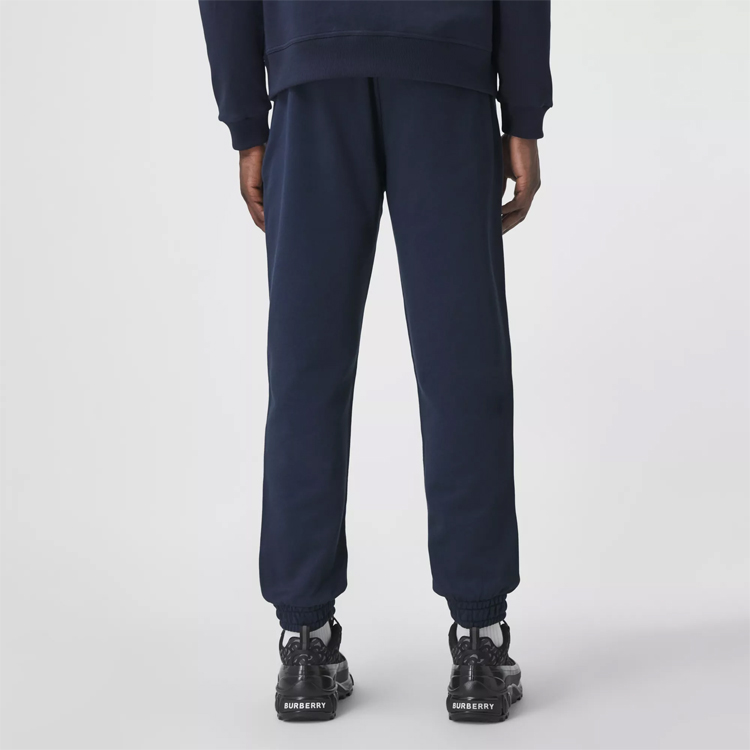Details for Burberry 海軍藍經典條紋細節針織運動長褲 80358821