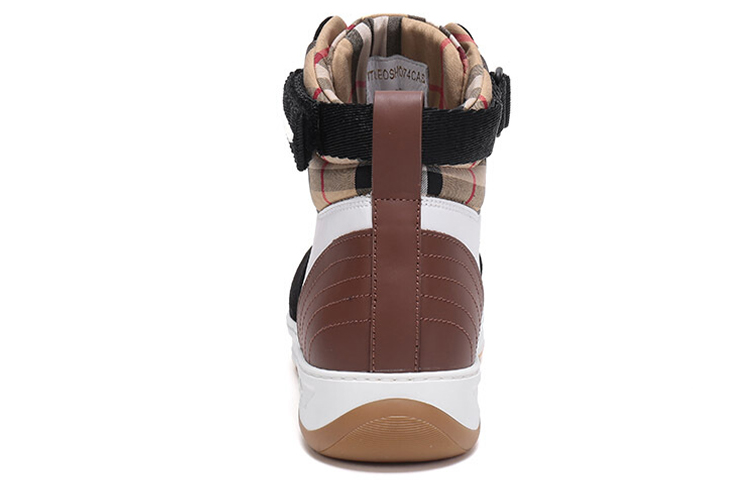 Burberry Leather and Suede Sneakers 'White Brown' 圖 5