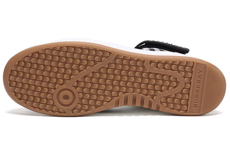 Burberry Leather and Suede Sneakers 'White Brown' 圖 6