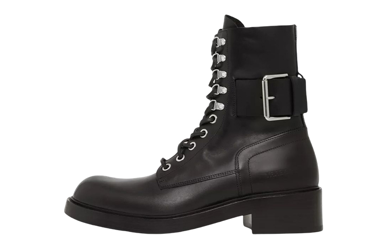 Burberry Leather Ankle Boots with Strap 'Black' 80566951