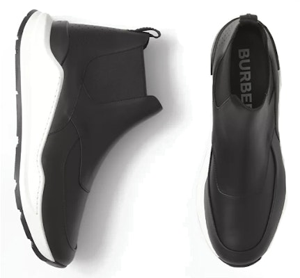 Burberry Sepatu Boot Chelsea Kulit 'Hitam' 80422571 Shop Burberry Sepatu Boot Chelsea Kulit 'Hitam' 80422571