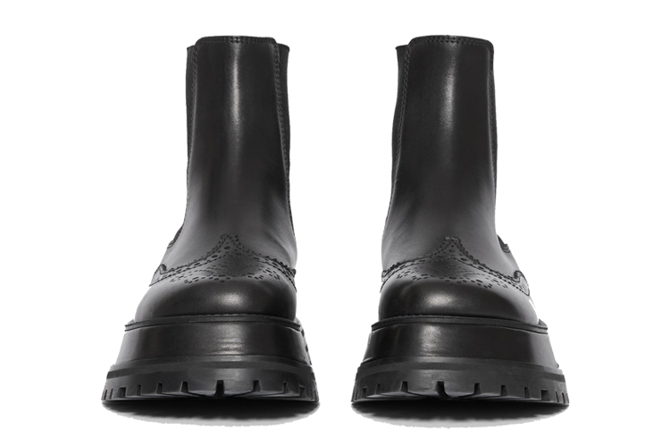 Burberry Leather Chelsea Boots 'Black Brogue Detail' 圖 3