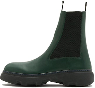 バーバリー レザー チェルシーブーツ (ヴァイングリーン) 80749181 Buy バーバリー レザー チェルシーブーツ (ヴァイングリーン) 80749181