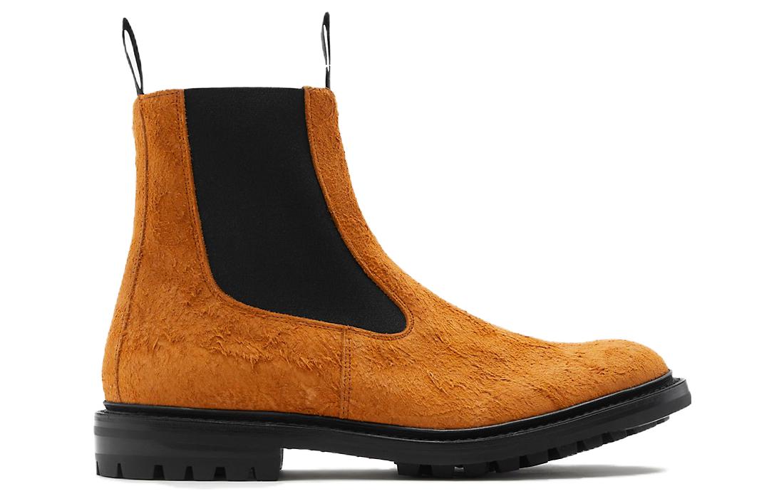 Order Burberry博柏利 Dee 皮革 圓頭套腳 中筒 切爾西靴 男款 焦糖色