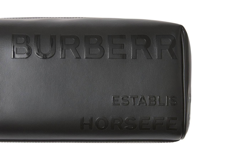 Lookbook バーバリー レザー ホースフェリー トイレタリーバッグ ブラック