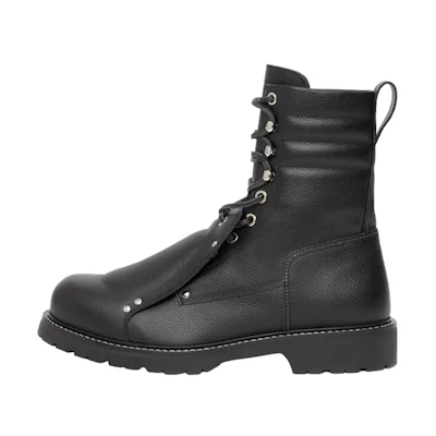 Burberry Leather Lace-Up Boots 'Black Fashion'