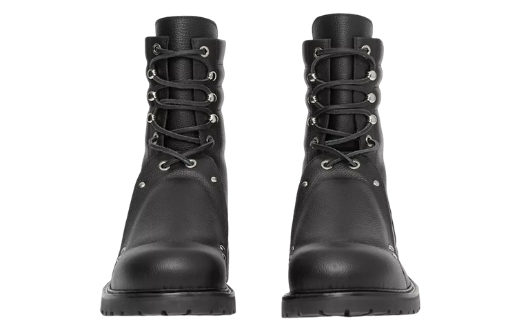 Lookbook Sepatu Bot Kulit Burberry Lace-Up 'Hitam Fashion' 80650121