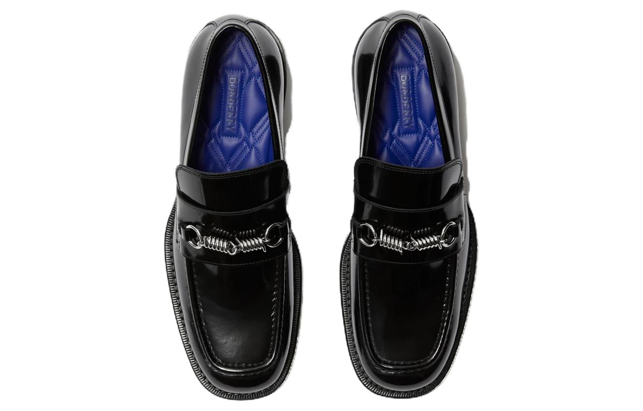 Lookbook Burberry Sepatu Loafers Kulit 'Black Comfort' 80801031