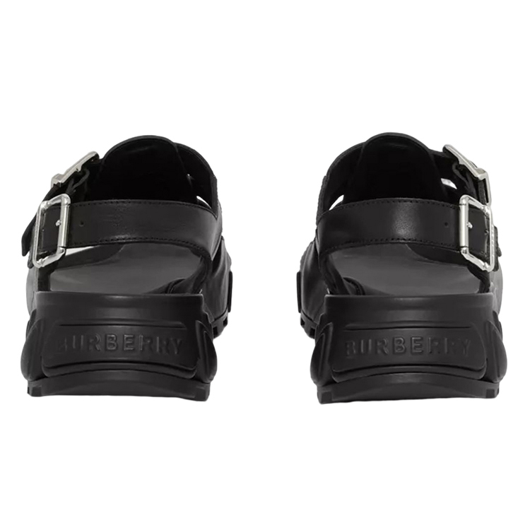 Burberry Leather Logo Sandal 'Black Fashion' 圖 4