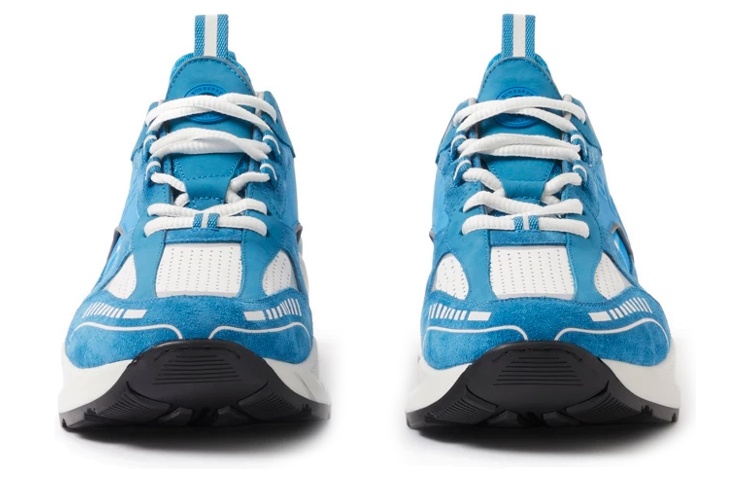 Burberry Leather Low-Top 'Blue Check Print' 圖 3