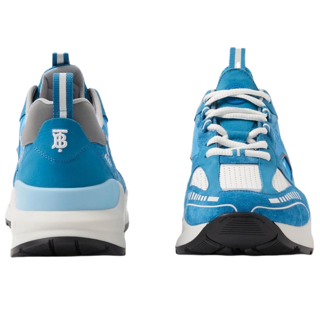 Burberry Leather Low-Top 'Blue Check Print' 圖 4