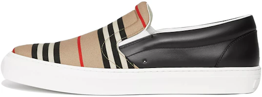 Burberry Leather Low-Top Slip-On 'Vintage Beige' 80372761 Burberry Leather Low-Top Slip-On 'Vintage Beige' 80372761