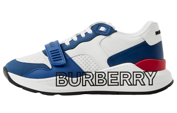 Burberry Leather Low-Top Sneaker 'Blue Logo Print' 80654391