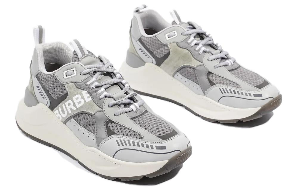 Burberry Leather Low-Top Sneaker 'Grey Logo' 圖 3