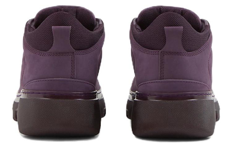 Shop Burberry Kulit Low Top 'Ungu Merah' 80745751