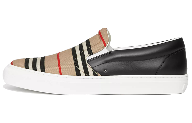 Burberry Leather Low-Top Slip-On 'Vintage Beige' 80372761