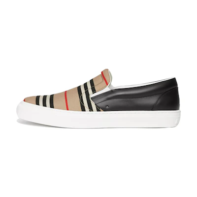 Burberry Leather Low-Top Slip-On 'Vintage Beige'