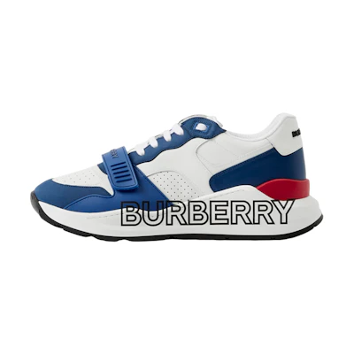 Burberry Leather Low-Top Sneaker 'Blue Logo Print'