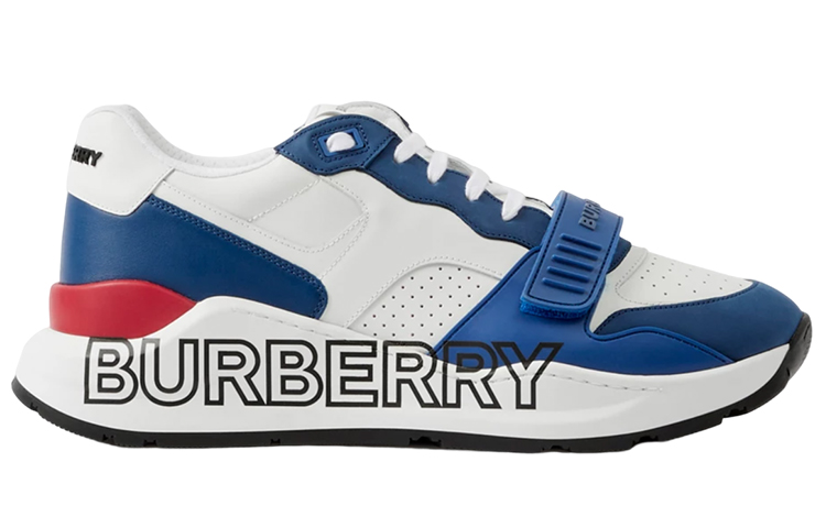 Burberry Leather Low-Top Sneaker 'Blue Logo Print' 圖 2