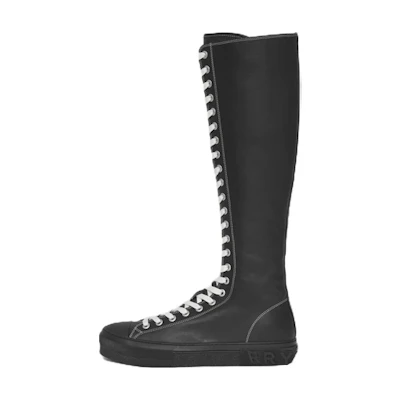 Burberry Leather Over-the-Knee Boots 'Black'