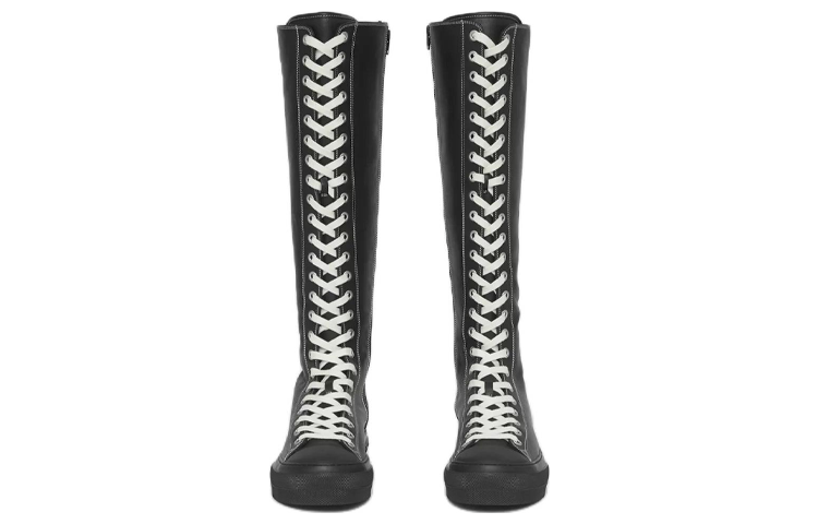 Burberry Leather Over-the-Knee Boots 'Black' 圖 3