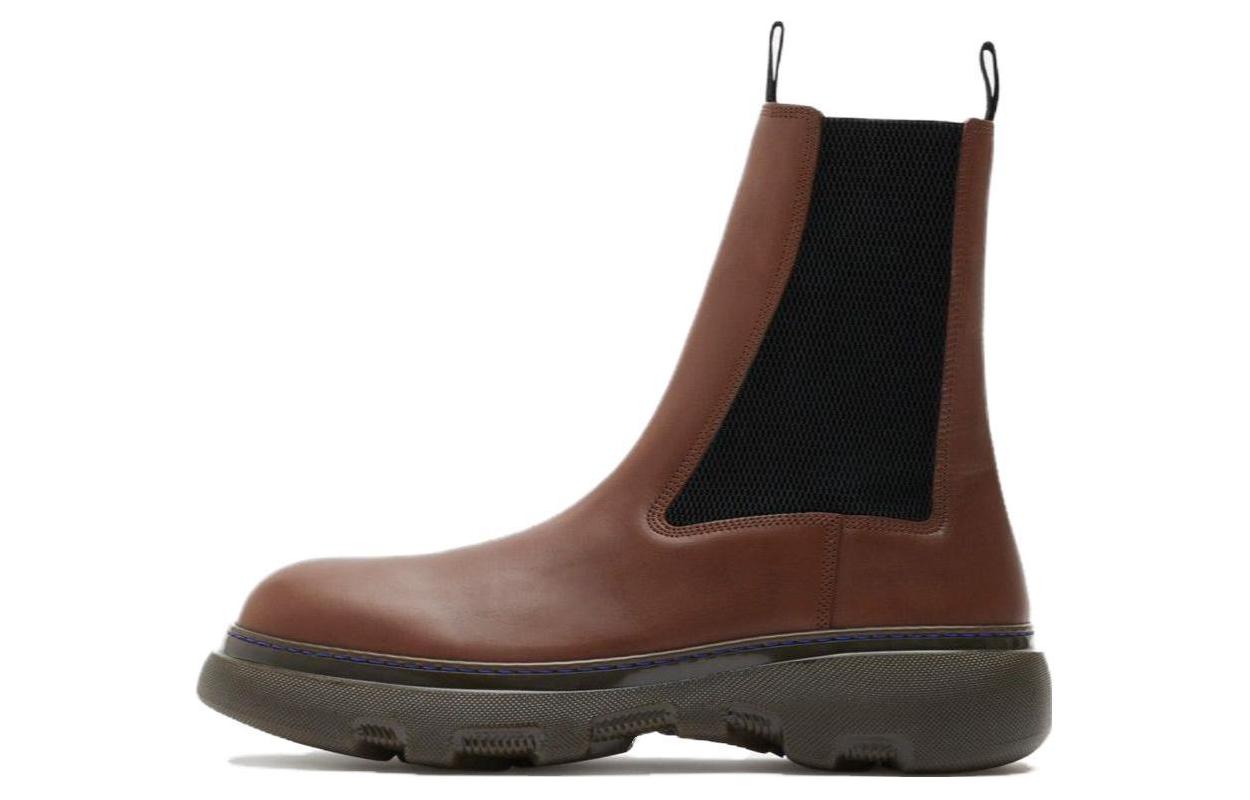 Burberry Leather Round-Toe Chelsea Boots 'Brown' 80820641
