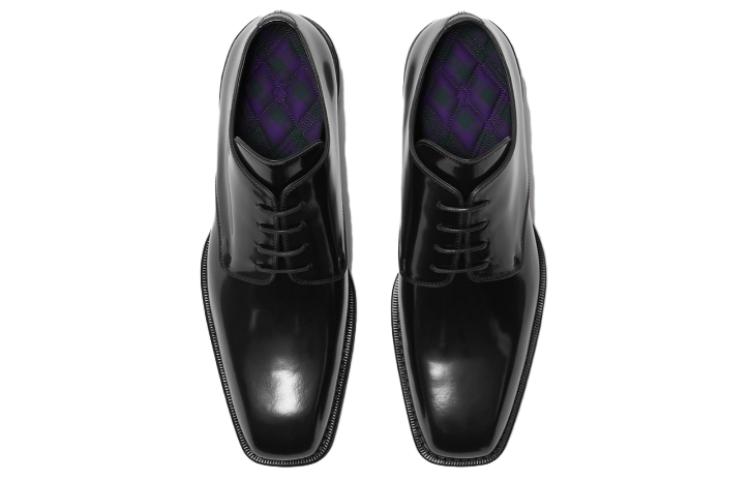 Purchase Burberry Kasut Kulit Hujung Bulat Bertali 'Kasut Hitam Formal' 80753731