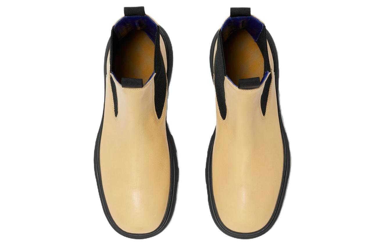 Order バーバリー レザー チェルシーブーツ (クリーム) 80801411