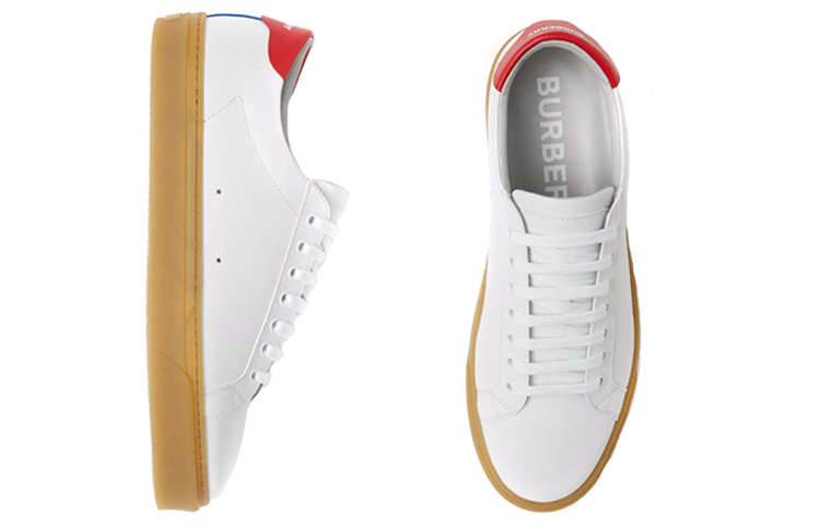 Burberry Leather Sneaker 'Amber White' 圖 4