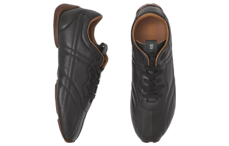 Burberry Leather Sneakers 'Black Monogram Stripe' 圖 3