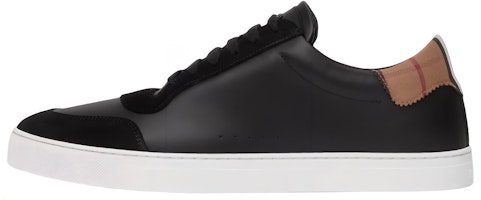 Burberry Leather Suede and Vintage Check Cotton Sneakers Black 80617521 Burberry Leather Suede and Vintage Check Cotton Sneakers Black 80617521