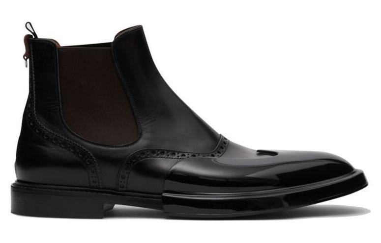 Burberry Leather Trim Chelsea Boots 'Black Detail' 圖 2