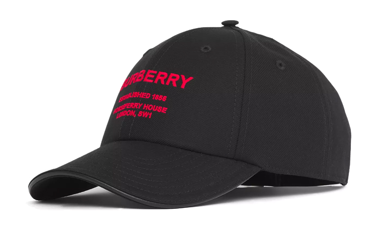 Burberry Letter Embroidery Twill Cotton Baseball Cap Unisex. 80430401