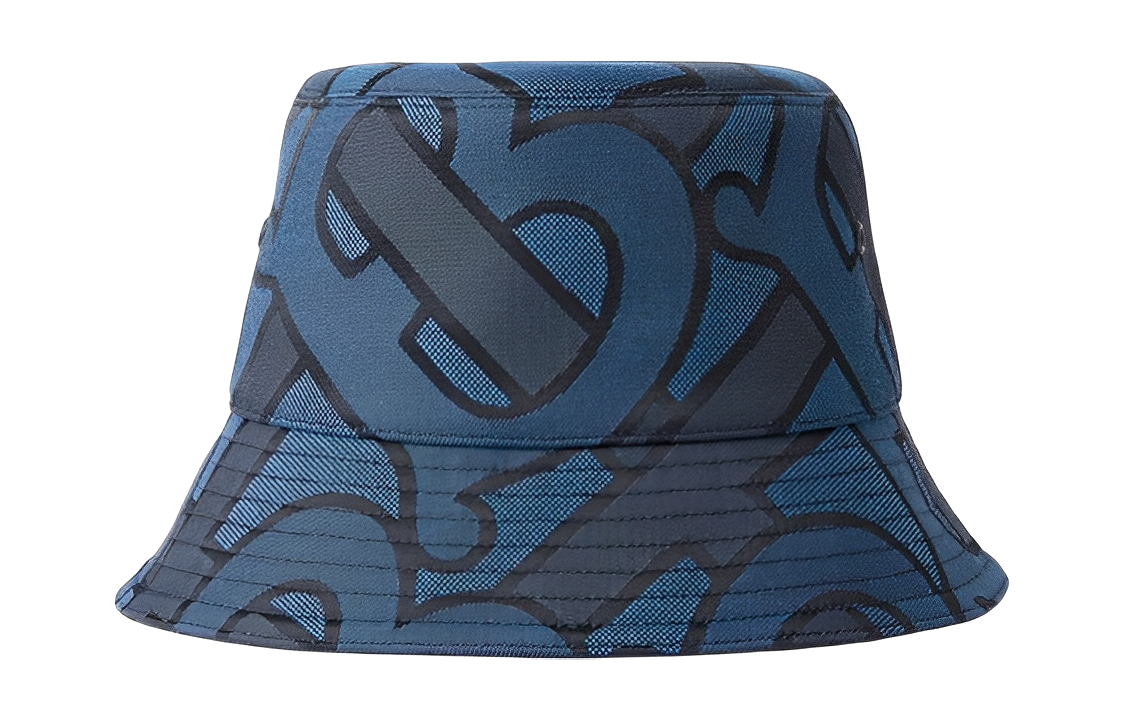Burberry Letter Embroidery Unisex Blue Bucket Hat 80727261 圖 3